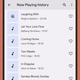 The Now Playing history on Pixel phones